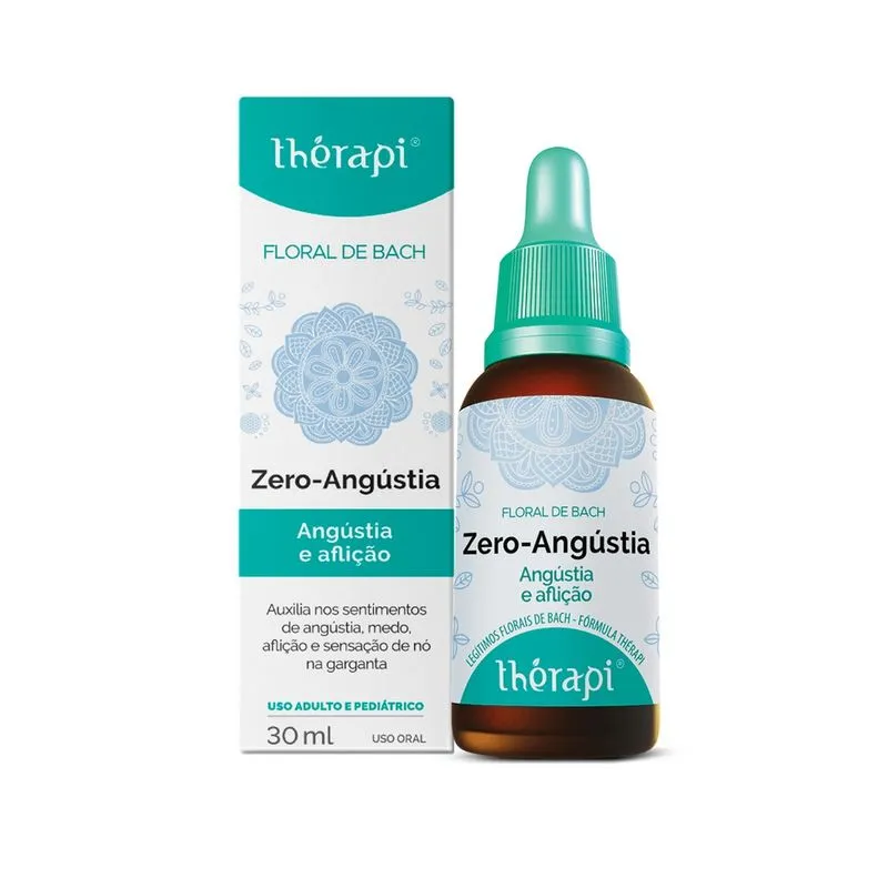 Floral De Bach Zero Angústia 30ml Angústia Aflição Thérapi