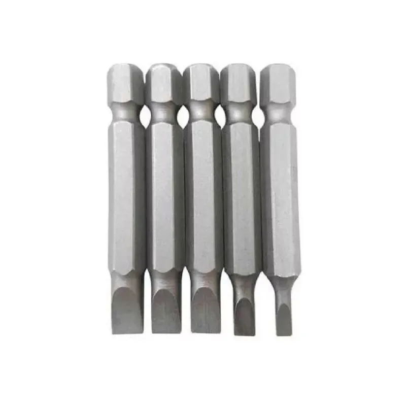 Kit 5 Un Jogo Bits Longo Fenda Parafusadeira Fertak Tools