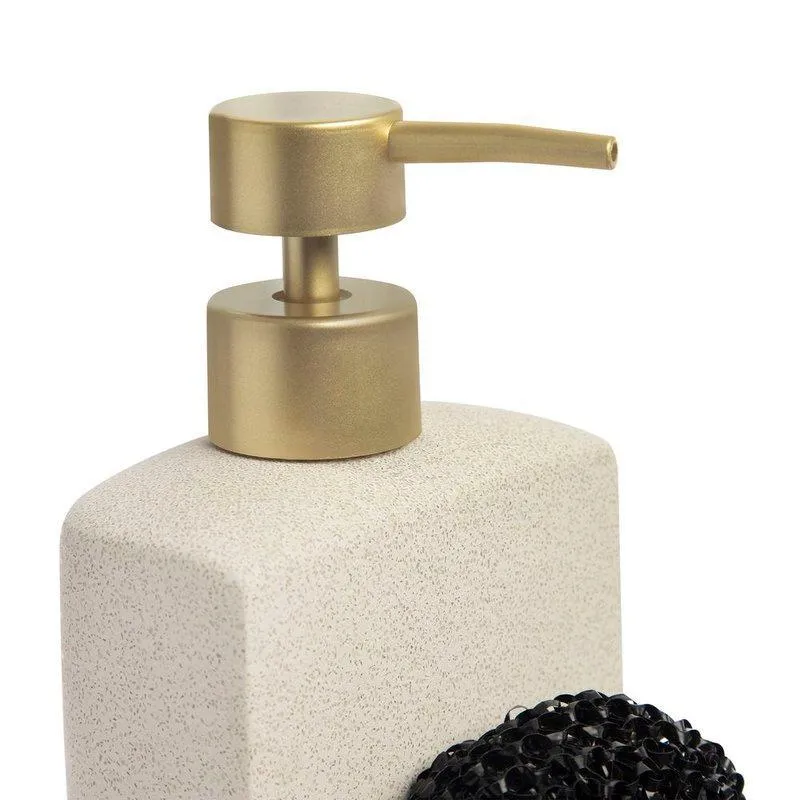Jogo de porta detergente com esponja grain 2 pecas home style