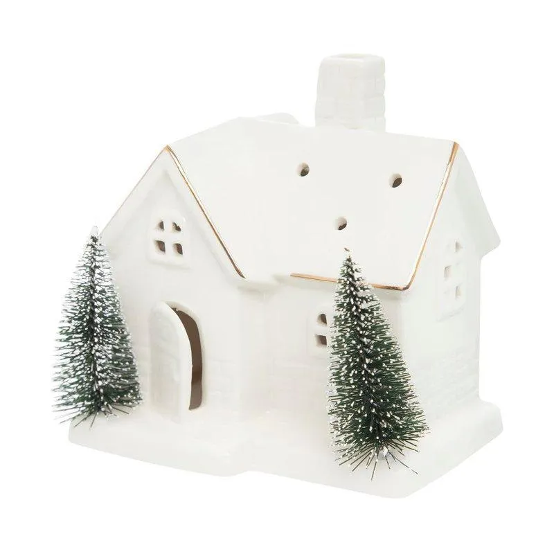 Adorno casinha home style led joy family 12 cm
