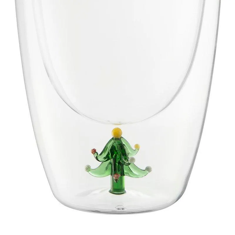 Copo alto natal arvore 350 ml saz home style