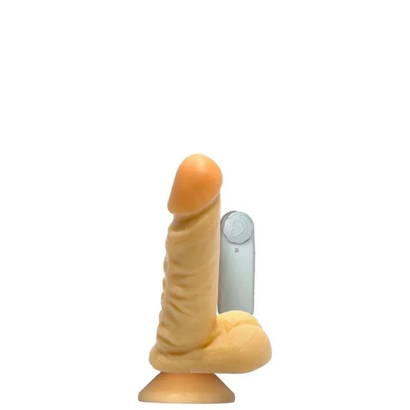 Pênis Forques Com Ventosa E Vibro 12,5 X 3 Pele Sex Shop