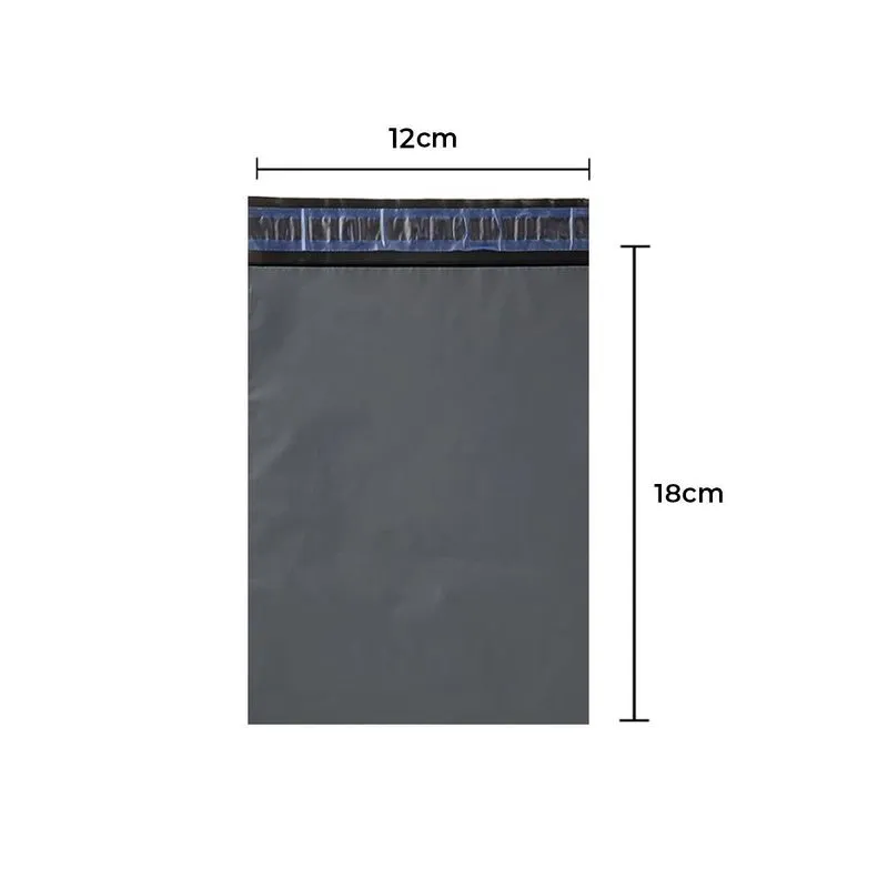 Envelope Plástico Segurança 12x18 Eco 100 Unidades - Preto/cinza