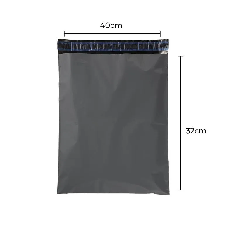 Envelope Plástico Segurança 32x40 Ecológico 1000 Un - Preto/cinza
