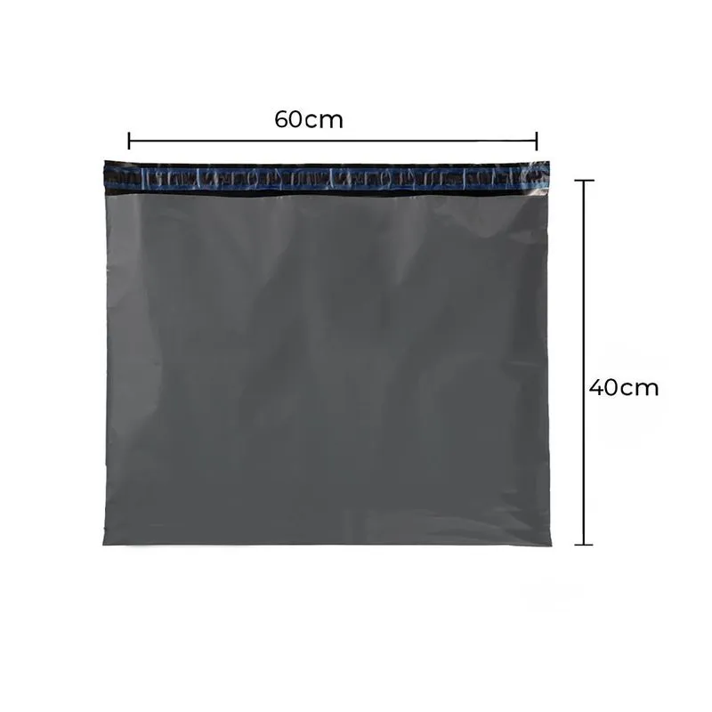 Envelope Plástico Segurança 60x40 Eco - 250 Unidades | Auto Adesivo | Preto/cinza
