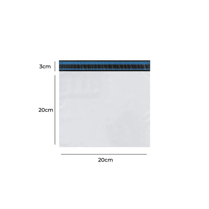 Envelope Plástico Segurança Branco 20x20 Coex 250 Un