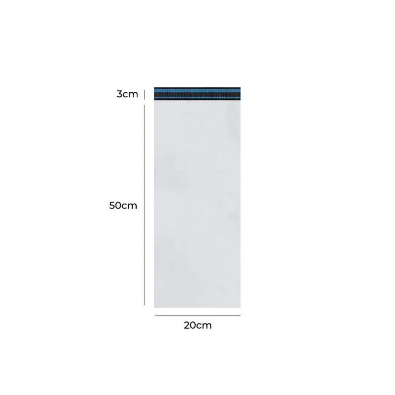 Envelope Plástico De Segurança Branco 20x50 Coex 100 Un