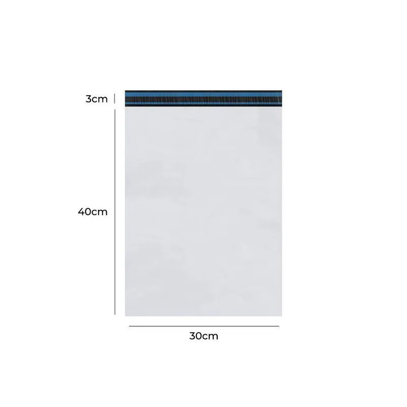 Envelope Plástico De Segurança Branco 30x40 Coex 100 Un
