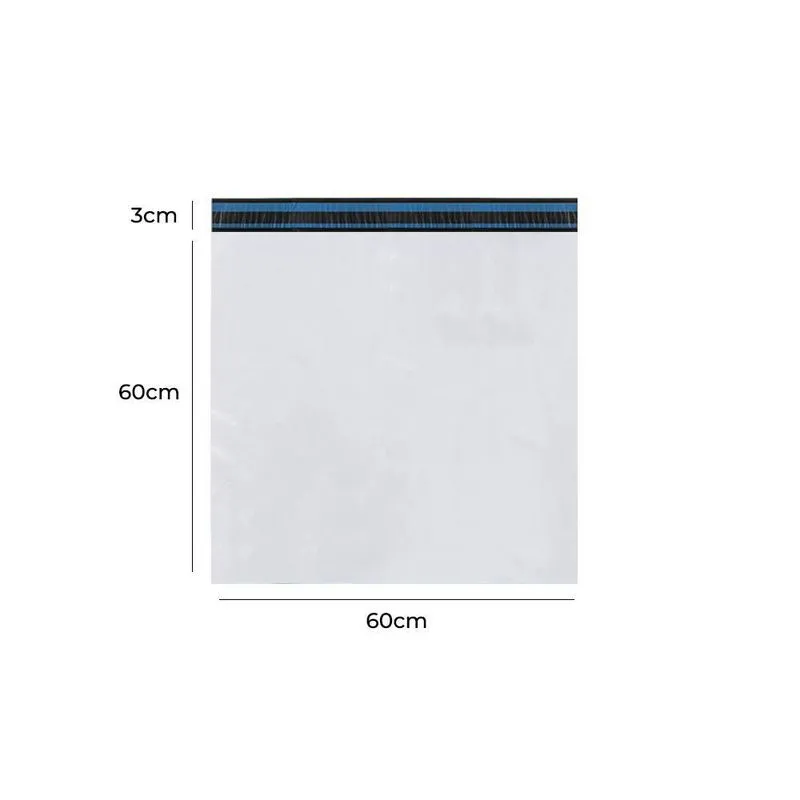 Envelope Plástico Segurança Branco 60x60 Coex 1000 Un - Auto Adesivo