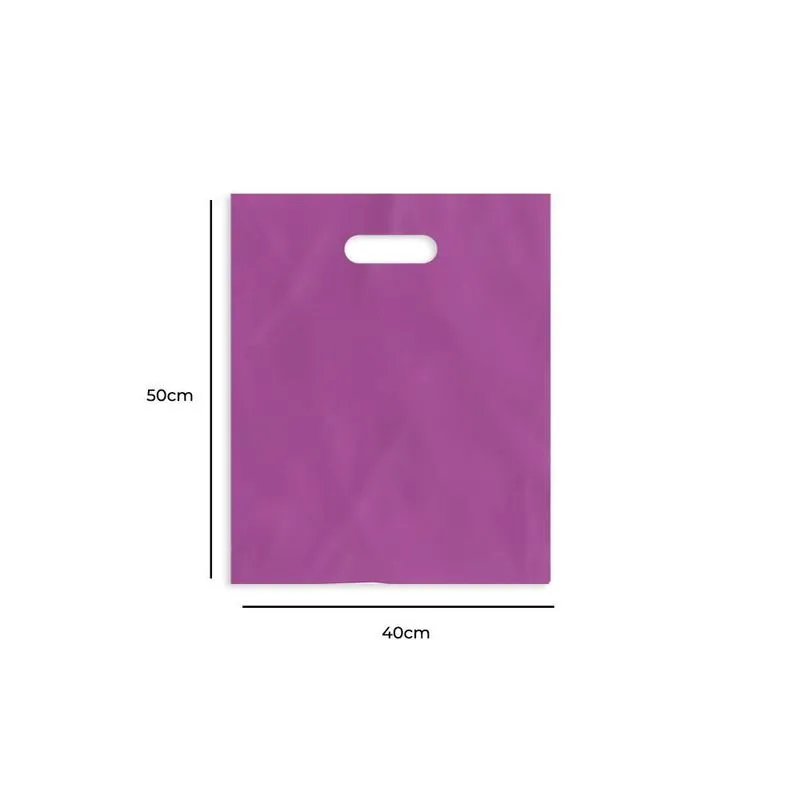 Sacola Plástica Boca De Palhaço Reta Rosa 40x50 500 Unidades