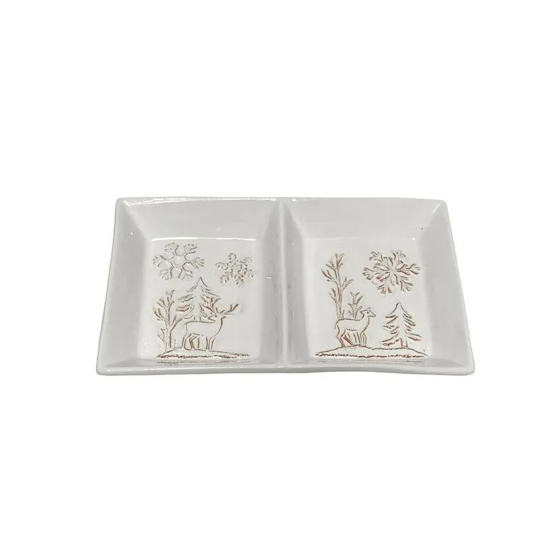 Petisqueira Dupla Natalina Rena Decorativa