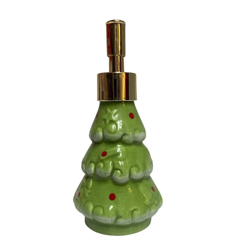 Saboneteira em cerâmica arvore de natal - 16CM