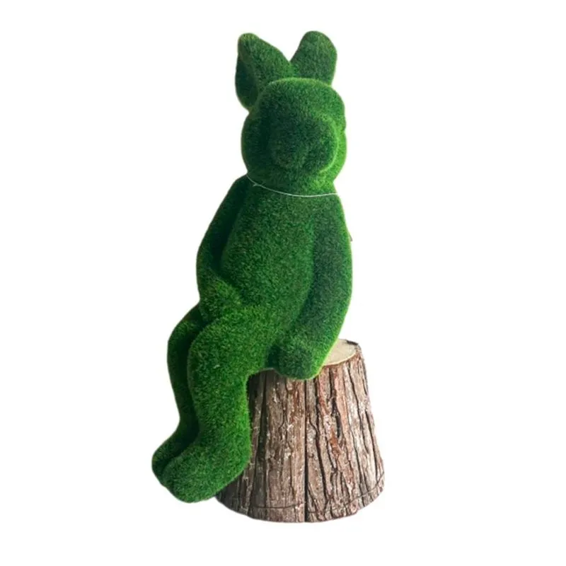Coelho Decorativo de Musgo Sentado 45cm