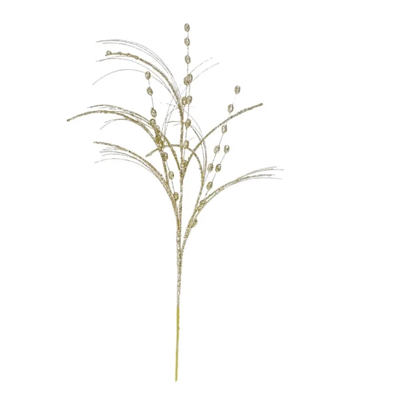 3 Galhos Natalino pick dourado com brilho 70cm