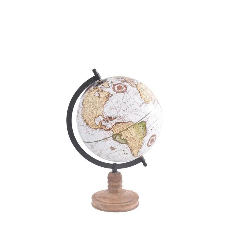 Globo Copernico Base Madeira 20x33x20cm