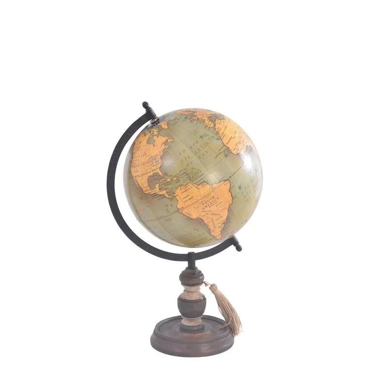 Globo Halley Base Madeira 20x36x20cm Pt Mai Home