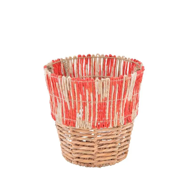 Cesto Com Alca Bai Bac Vermelho 38x37x38cm Pl Mai Home
