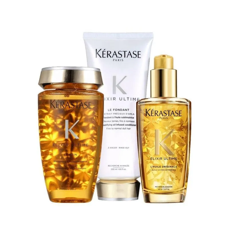 Kérastase Elixir Ultime Originale Kit Shamp + Condic + Óleo