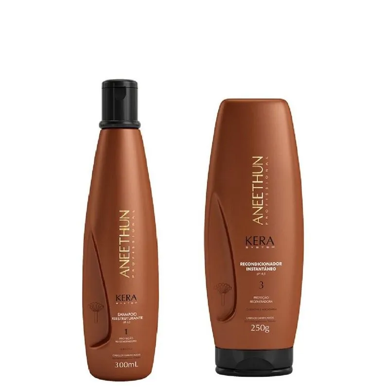 Aneethun Kera Shampoo Reestruturante 300ml + Leave in 250g