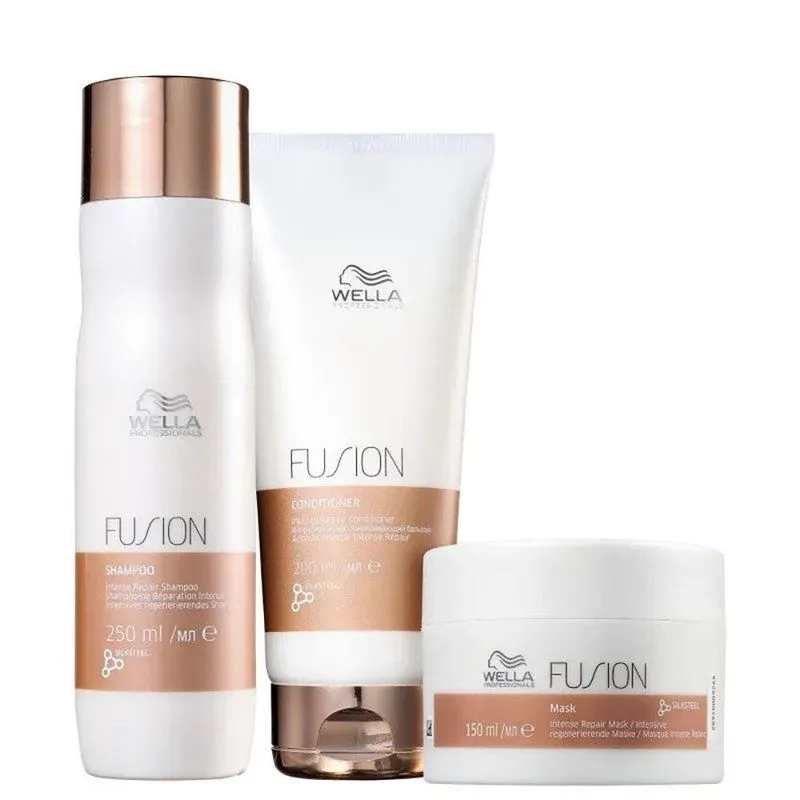 Wella Professionals Fusion Kit - Shampoo 250ml + Condicionador 200ml + Máscara 150ml
