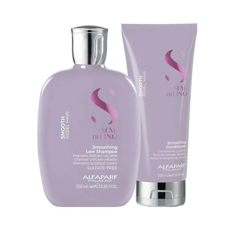 Alfaparf Semi Di Lino Smoothing Rebel Hair Shamp +cond 200ml