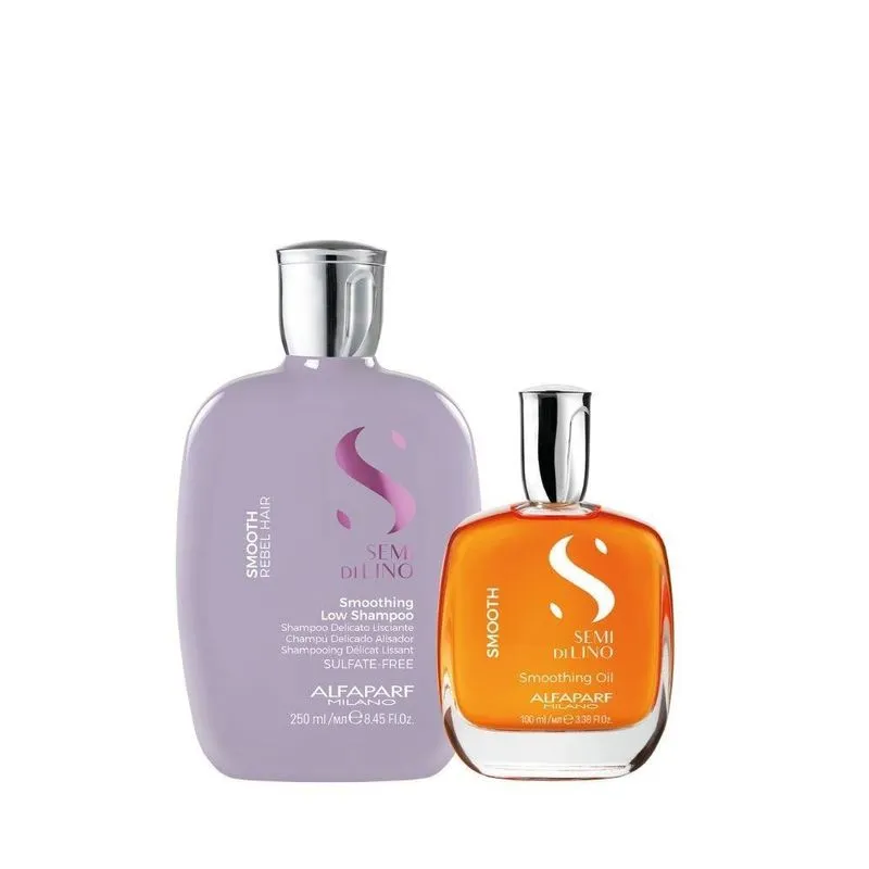 Alfaparf Semi Di Lino Smoothing Rebel Hair Shamp+óleo Capila