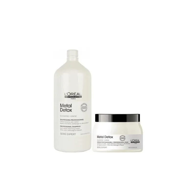 L'Oréal Professionnel Metal Detox Shampoo 1,5L+ Máscara 500g