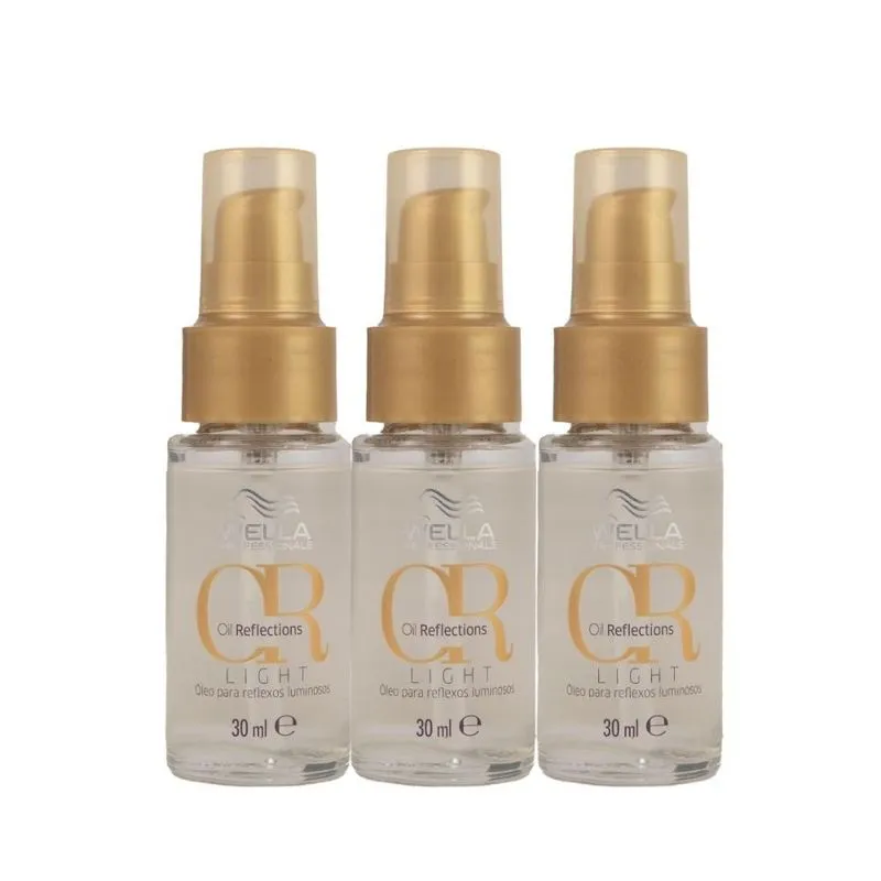 Wella Oil Reflections Light - Kit 3 Óleos Capilares - 30ml cada