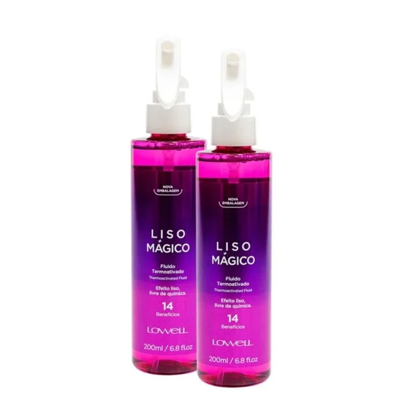 Lowell Keeping Liss Liso Mágico - Kit com 2 Sprays Termoativos - 200ml cada