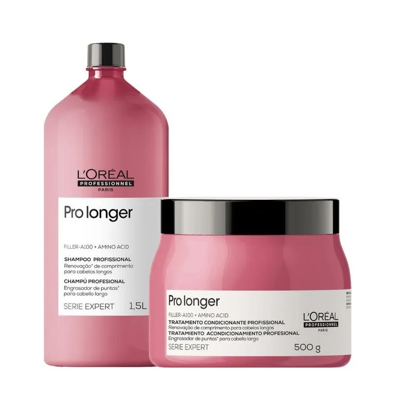 Kit Loreal Pro Longer Shampoo 1,5L E Máscara 500 G