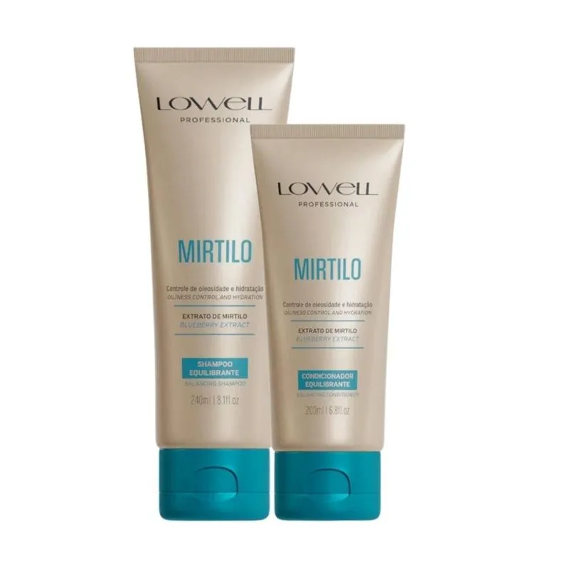 Kit Shampoo Condicionador Lowell Mirtilo Equilíbrio Home Duo