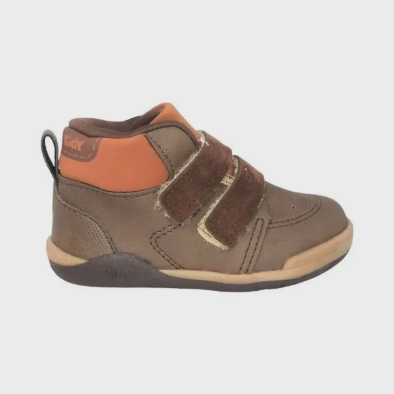 Tênis Kidy Colors Infantil Cano Alto Marrom
