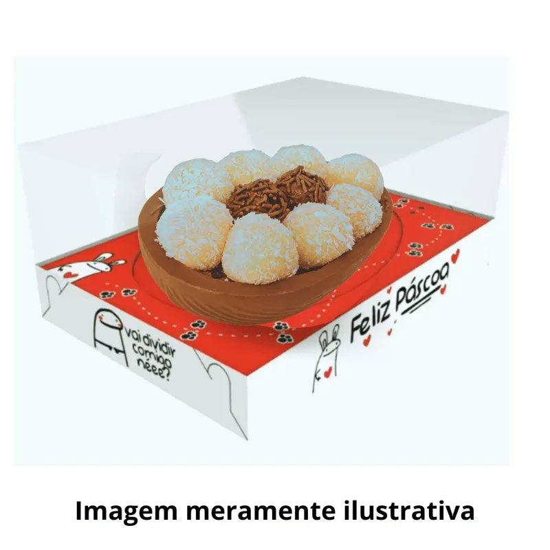 Caixa para Meio Ovo de Páscoa 150/200/350g Flork - Da Cruz
