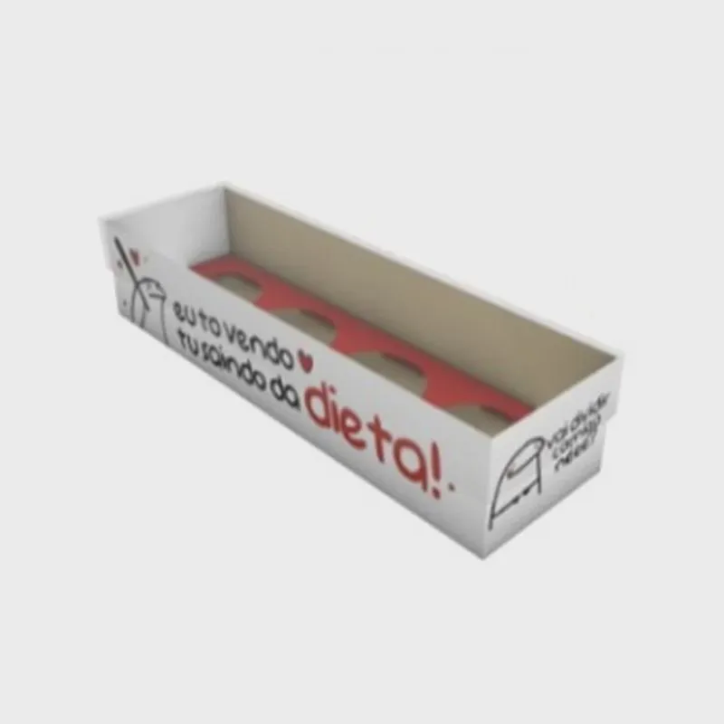 Caixa Para 4 Doces Flork 4cmX5cmX18cm