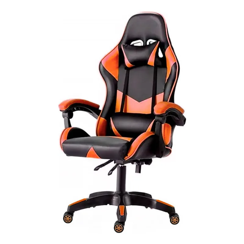 Cadeira Gamer Ergonômica Top Para Escritório Cor Laranja