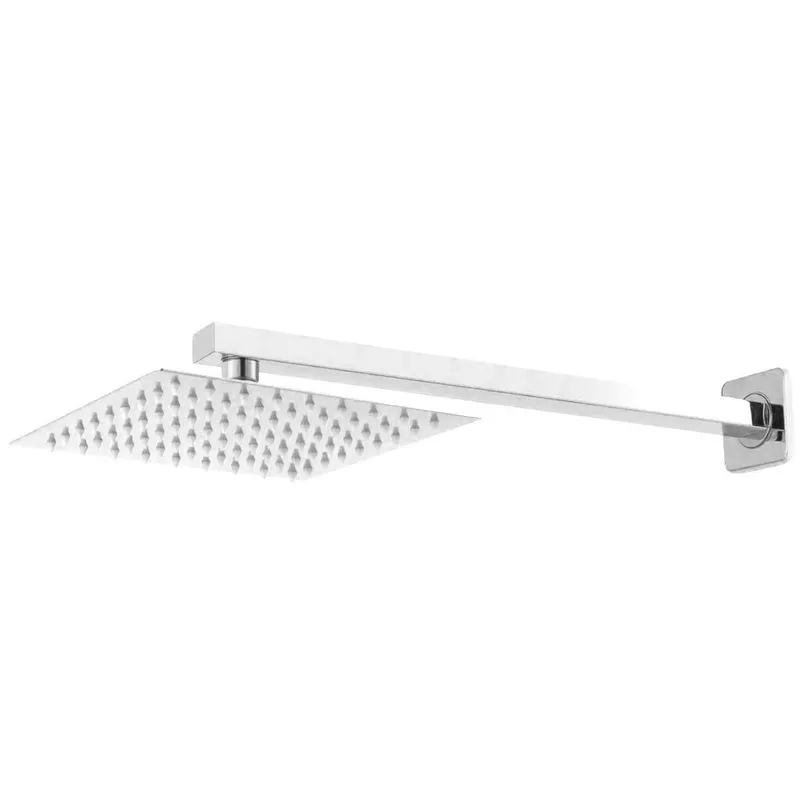 Ducha Inox Chuveiro 20x20 Slim Com Braço 40 Cm Gás Cromada