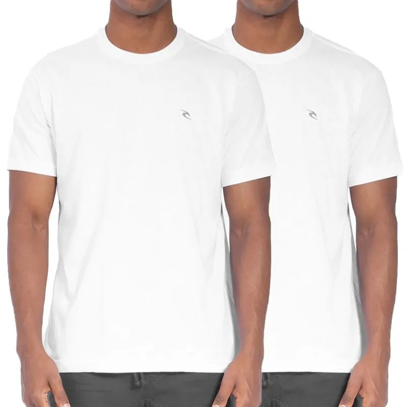 Kit 2 Camisetas Rip Curl Masculina WT24 White/White M / branco