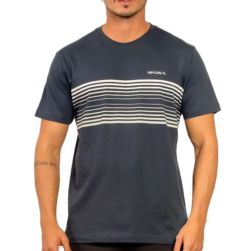 Camiseta Rip Curl Striples WT24 Masculina Dark Navy GG / azul-escuro