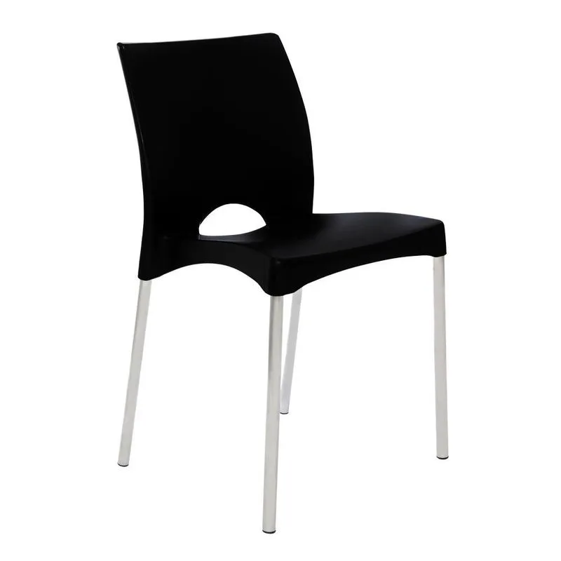 Conjunto Mesa Manila + 4 Cadeiras Boston - Preta