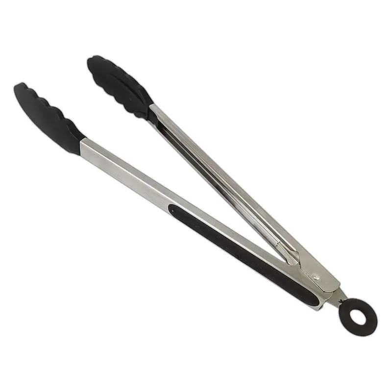 Pegador Inox Com Ponta Em Silicone 34cm Profissional