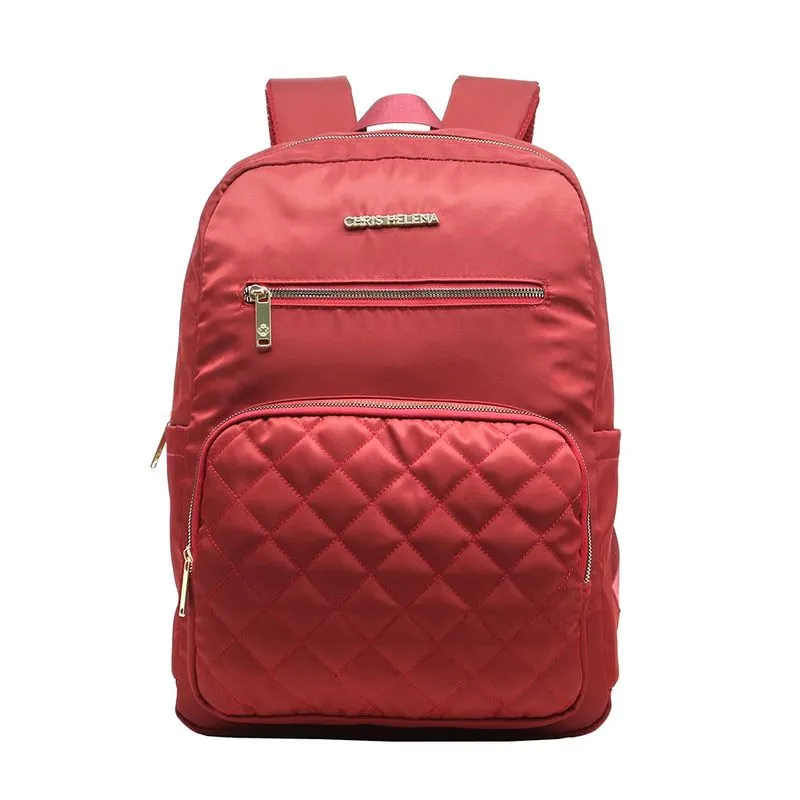 Mochila Executiva Feminina Yins Chris Helena em Sarja 18" - Item Sortido