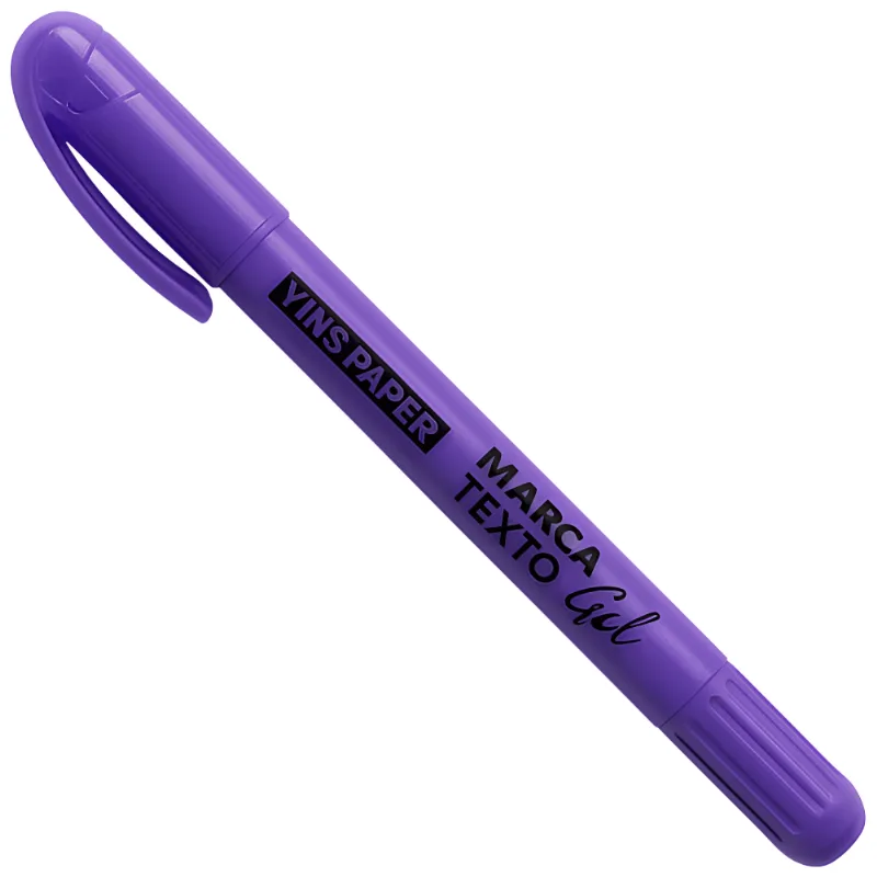 Marca Texto em Gel Retrátil - Yins Paper - ROXO