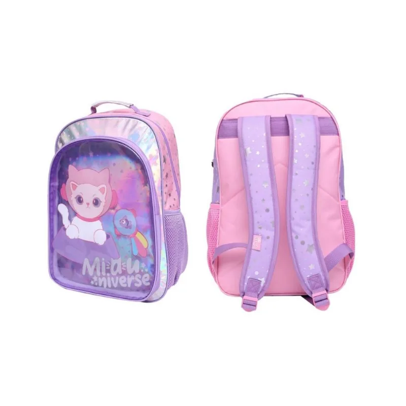 Mochila Infantil Miauniverse Lilás - Yins