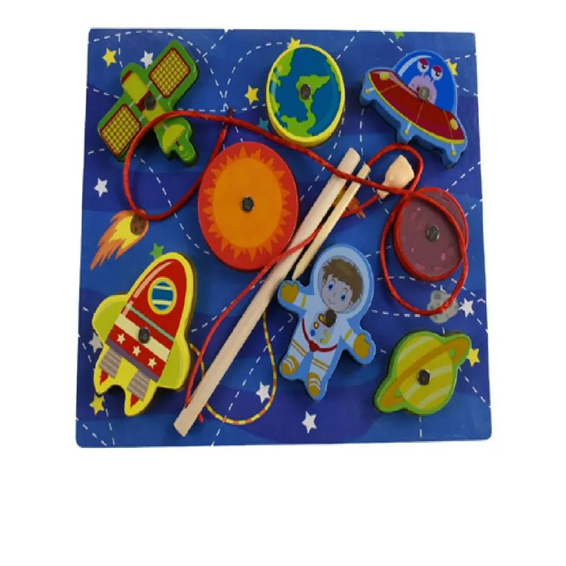 Pesca magnética e encaixe galáxia Montessori - Yins Kids