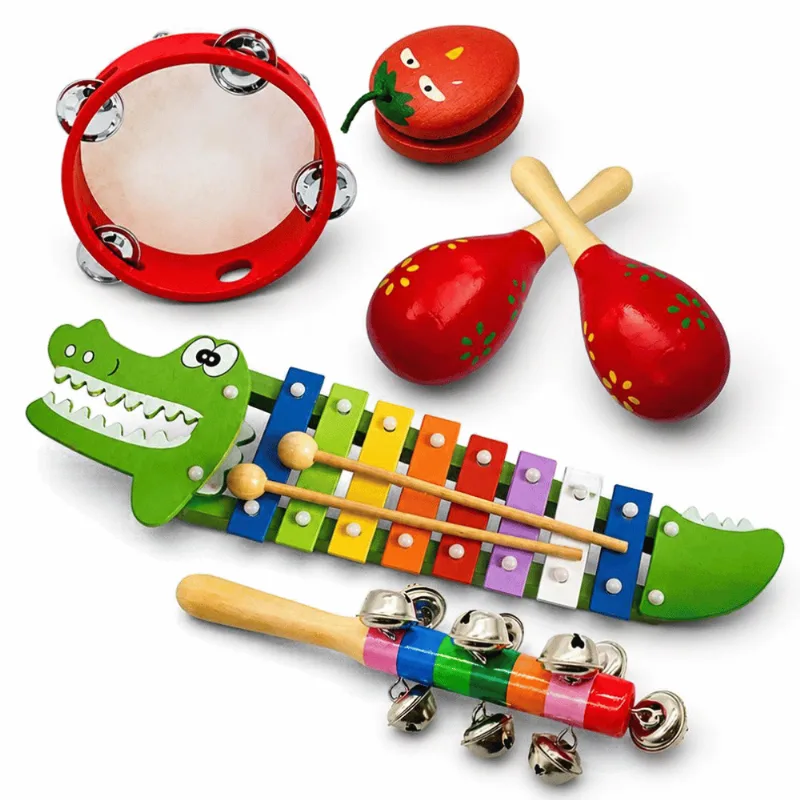 Kit Instrumentos Musicais Infantil em Madeira - Yins Kids UNICA