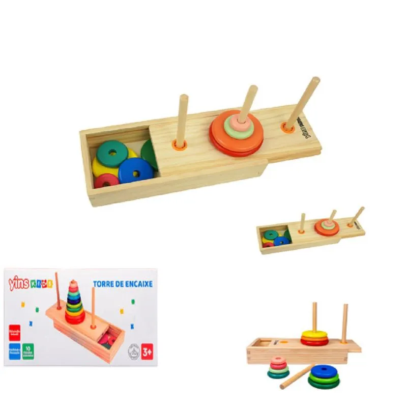 Torre de encaixe c/10 camadas Montessori - Yins kids