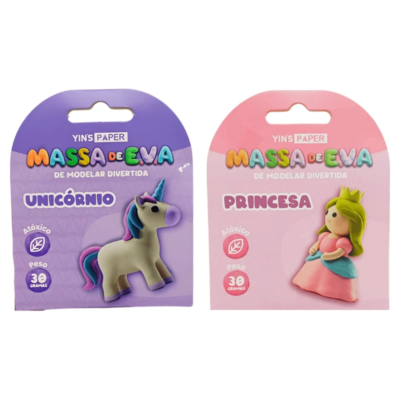 Massinha de Modelar Eva Divertida com 4 Cores para Atividades Criativas - Yin's Paper FUNDO DO MAR