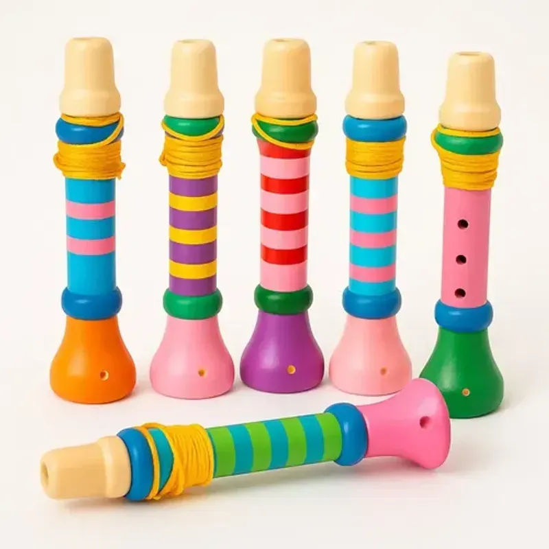 Trompete Colorido em Madeira - Yins Kids UNICA