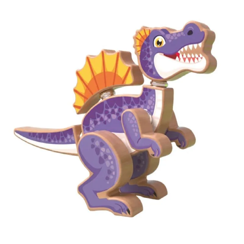 Brinquedo Educativo Em Madeira - Quebra-cabeça 3D Dino Espinossauro - Yins Kids