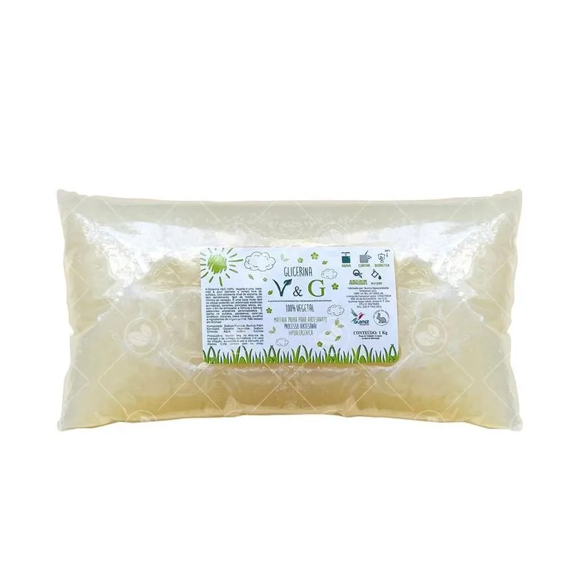 Base Glicerinada V&amp;g Vegetal P/sabonetes 1kg - Transparente